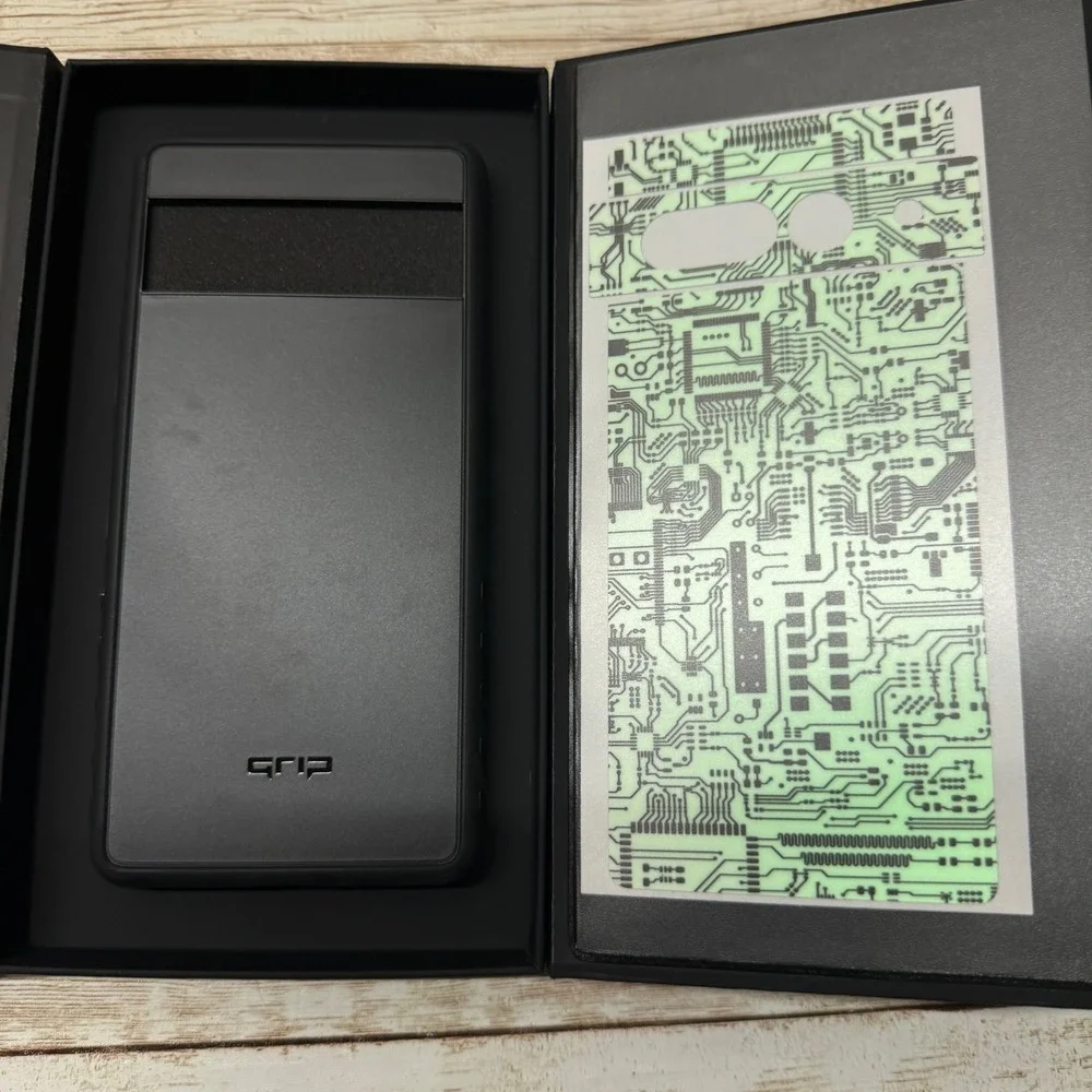dbrand Grip Case for Google Pixel 7 Pro Black Glow Circuit Skin New Open Box